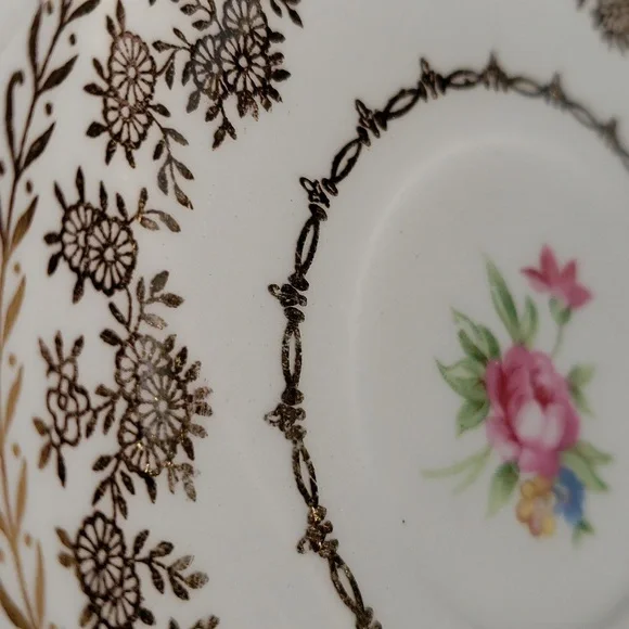 Stetson 22k gold trimmed bread plate replacement 6in two - Picture 4 of 4